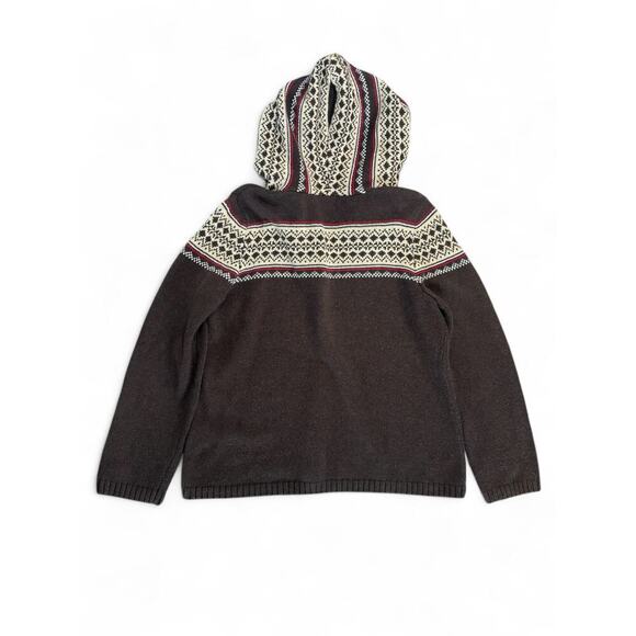 Christopher & Banks Brown Knit Sweater for Fur Trim Long Sleeve XL - Picture 6 of 9